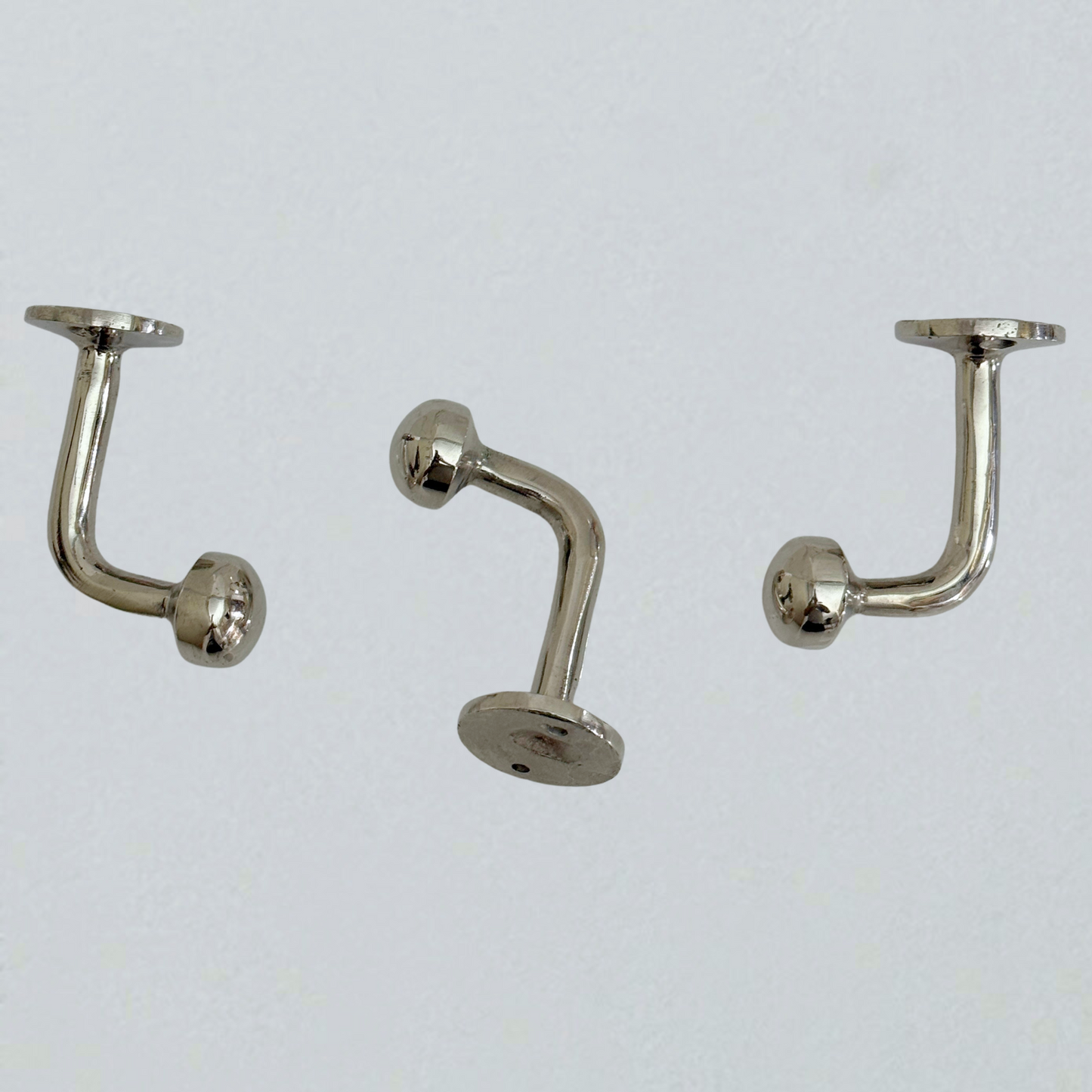 Polished Nickel Wall Hook, Nickel Coat Hooks, Nickel Towel Hook, Solid Hook for Bathroom or Kitchen