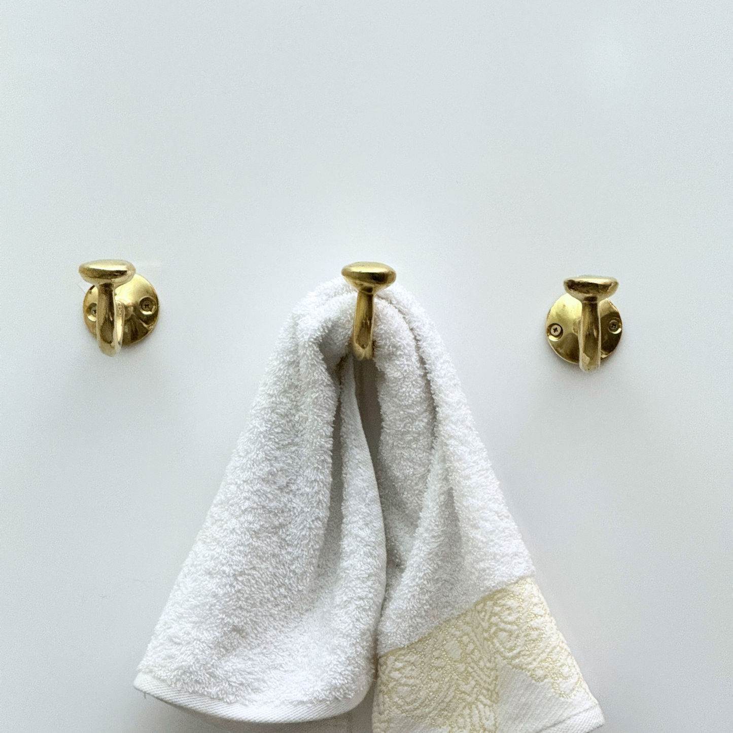 Unlacquered Brass Hooks, Solid Brass Robe Hook, Heavy Duty Single Hook, Wall Mount Robe Hooks