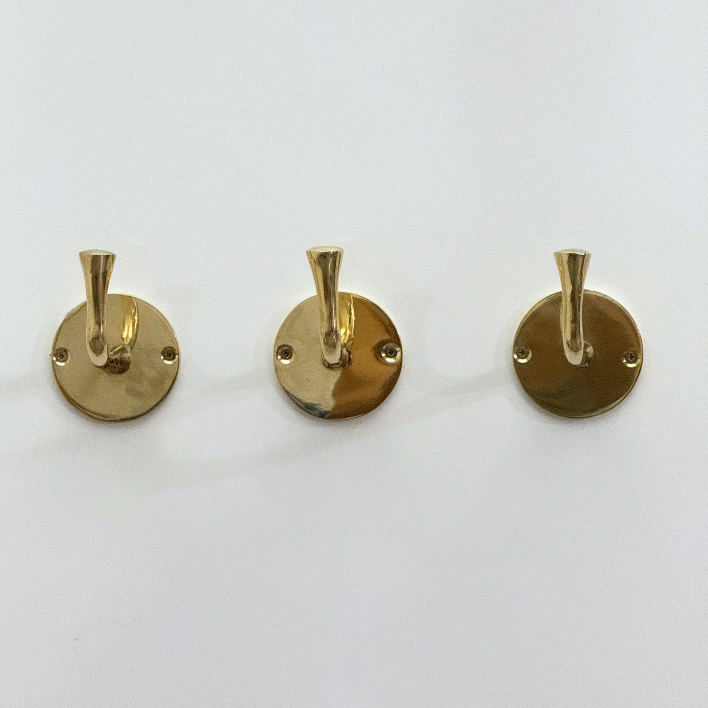Unlacquered Brass Hooks, Solid Brass Robe Hook, Wall Mount Robe Hooks, Heavy Duty Single Hook