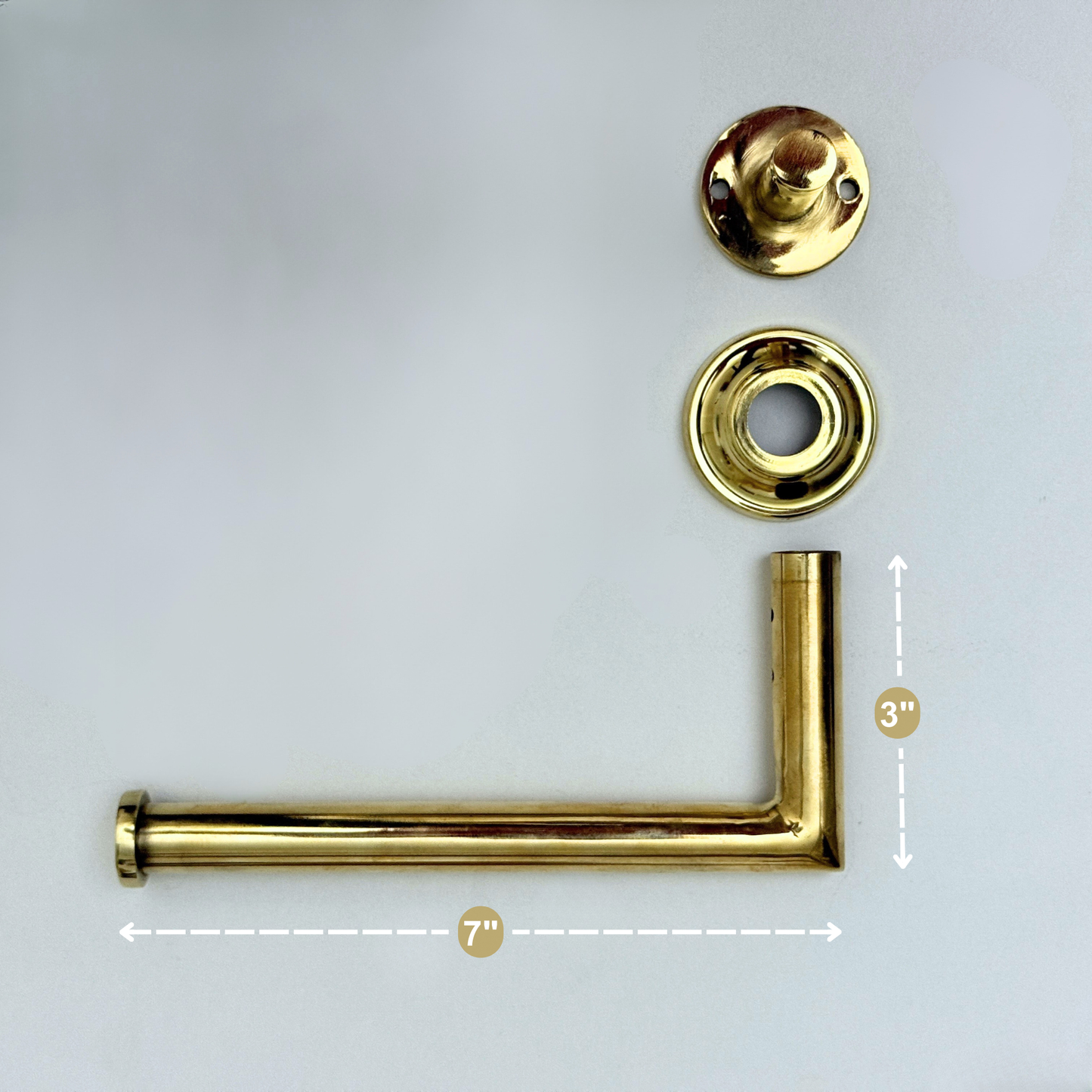 Unlacquered Brass Wall Mount Toilet Paper Holder, Solid Brass Toilet Roll Holder