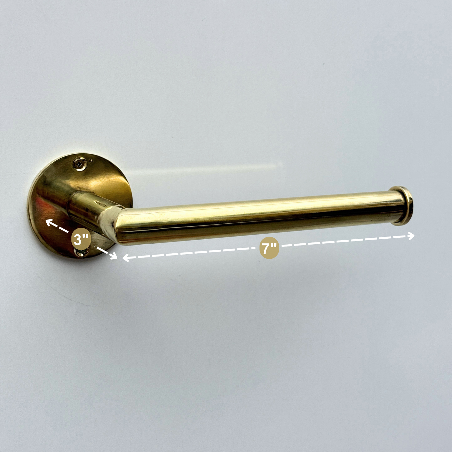 Unlacquered Brass Toilet Paper Holder, Solid Brass Wall Mount Toilet Roll Holder