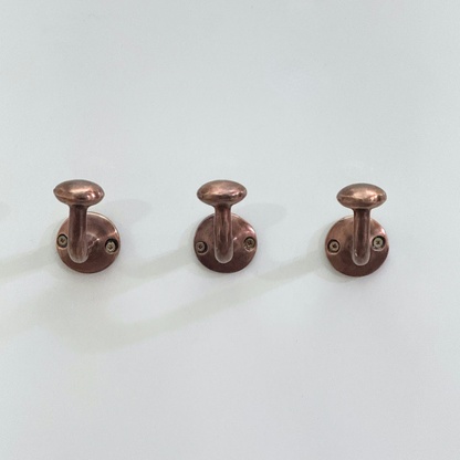 Antique Copper Hooks, Copper Robe Hook, Heavy Duty Single Hook, Wall Mount Copper Robe Hooks