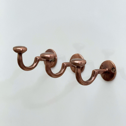 Antique Copper Hooks, Copper Robe Hook, Heavy Duty Single Hook, Wall Mount Robe Hooks