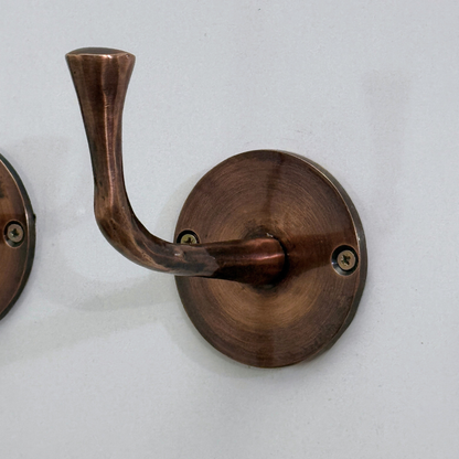 Antique Copper Hooks, Copper Robe Hook, Wall Mount Copper Robe Hooks, Heavy Duty Single Hook