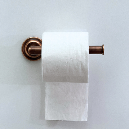 Antique Copper Wall Mount Toilet Paper Holder, Solid Copper Toilet Roll Holder