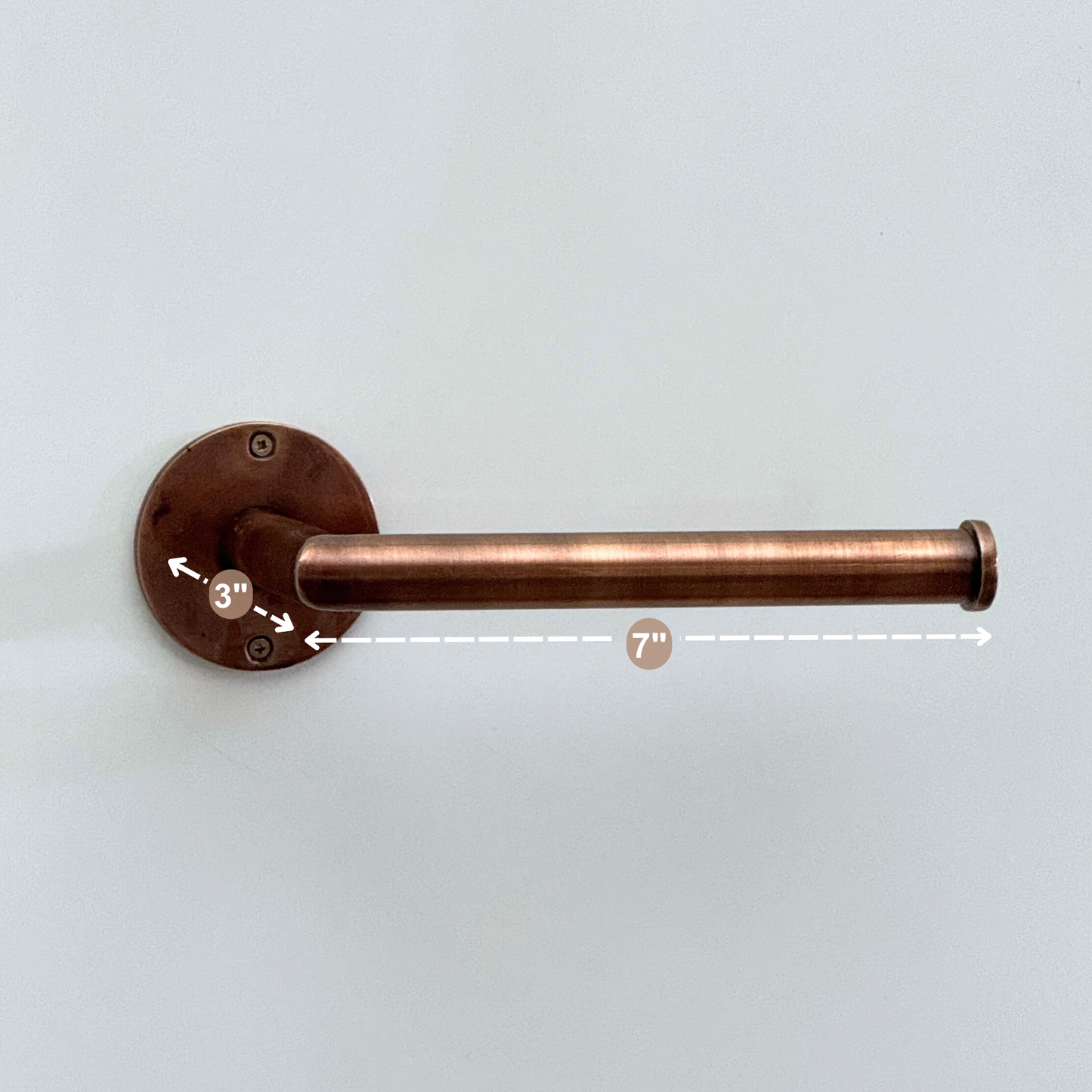 Antique Copper Toilet Paper Holder, Solid Copper Wall Mount Toilet Roll Holder