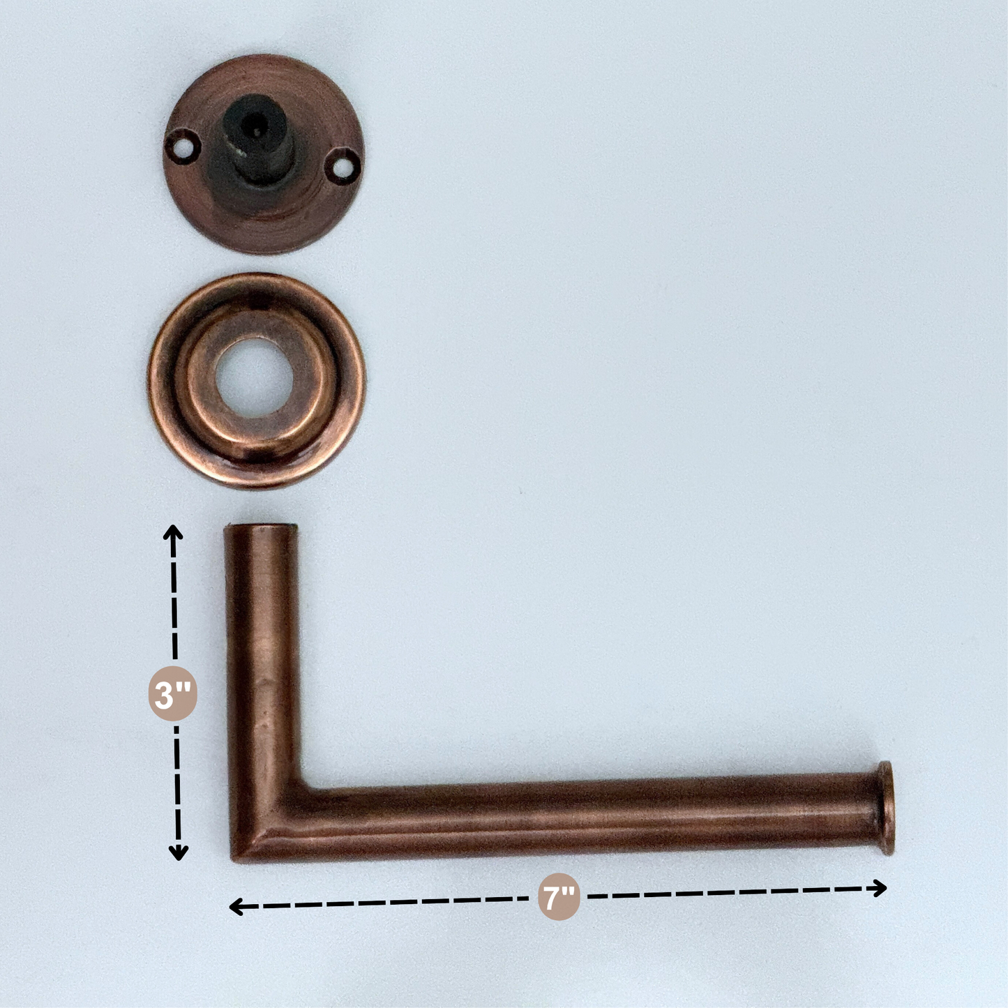 Antique Copper Wall Mount Toilet Paper Holder, Solid Copper Toilet Roll Holder