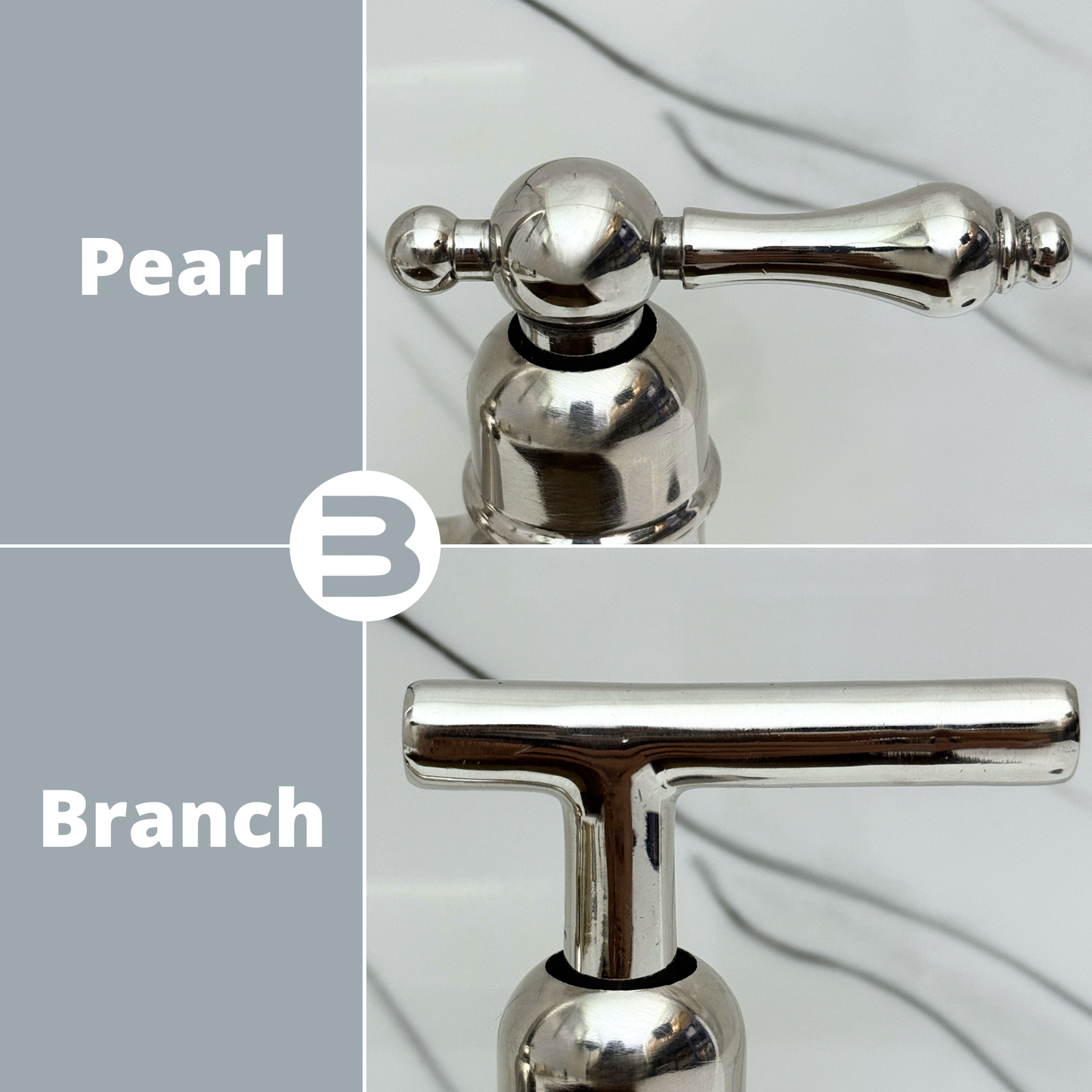 Polished Nickel Kitchen Bridge Faucet with Sprayer, Cold Water Faucet and Lever Handles