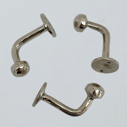 Polished Nickel Wall Hook, Nickel Coat Hooks, Nickel Towel Hook, Solid Hook for Bathroom or Kitchen