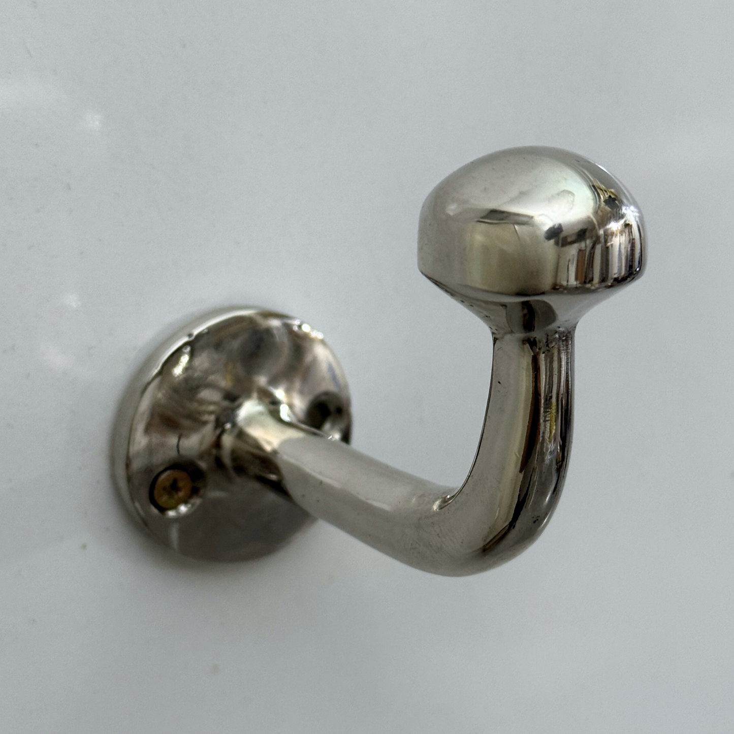 Polished Nickel Wall Hook, Nickel Coat Hooks, Nickel Towel Hook, Solid Hook for Bathroom or Kitchen