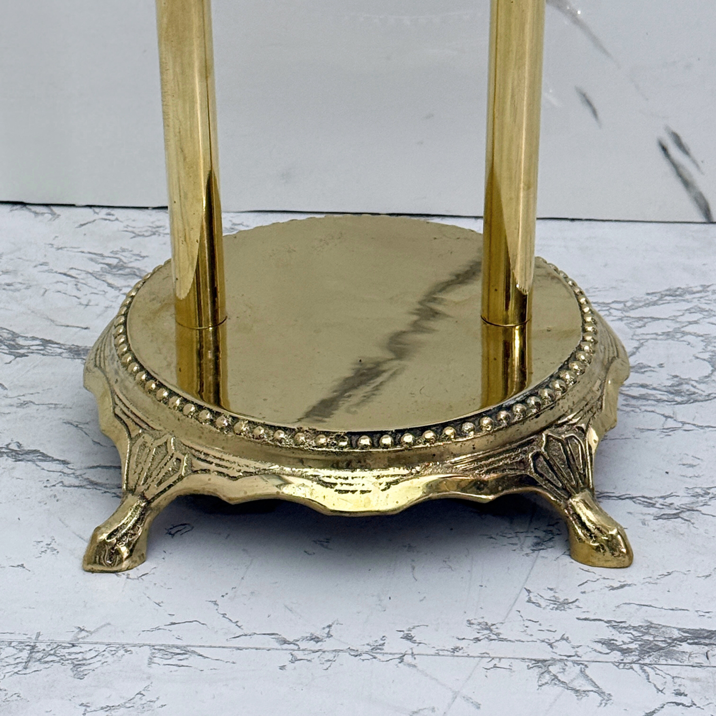 Unlacquered Brass Freestanding Bathtub Faucet, Solid Brass Clawfoot Tub Filler with Handheld Shower Head, Diverter and Cross Handles