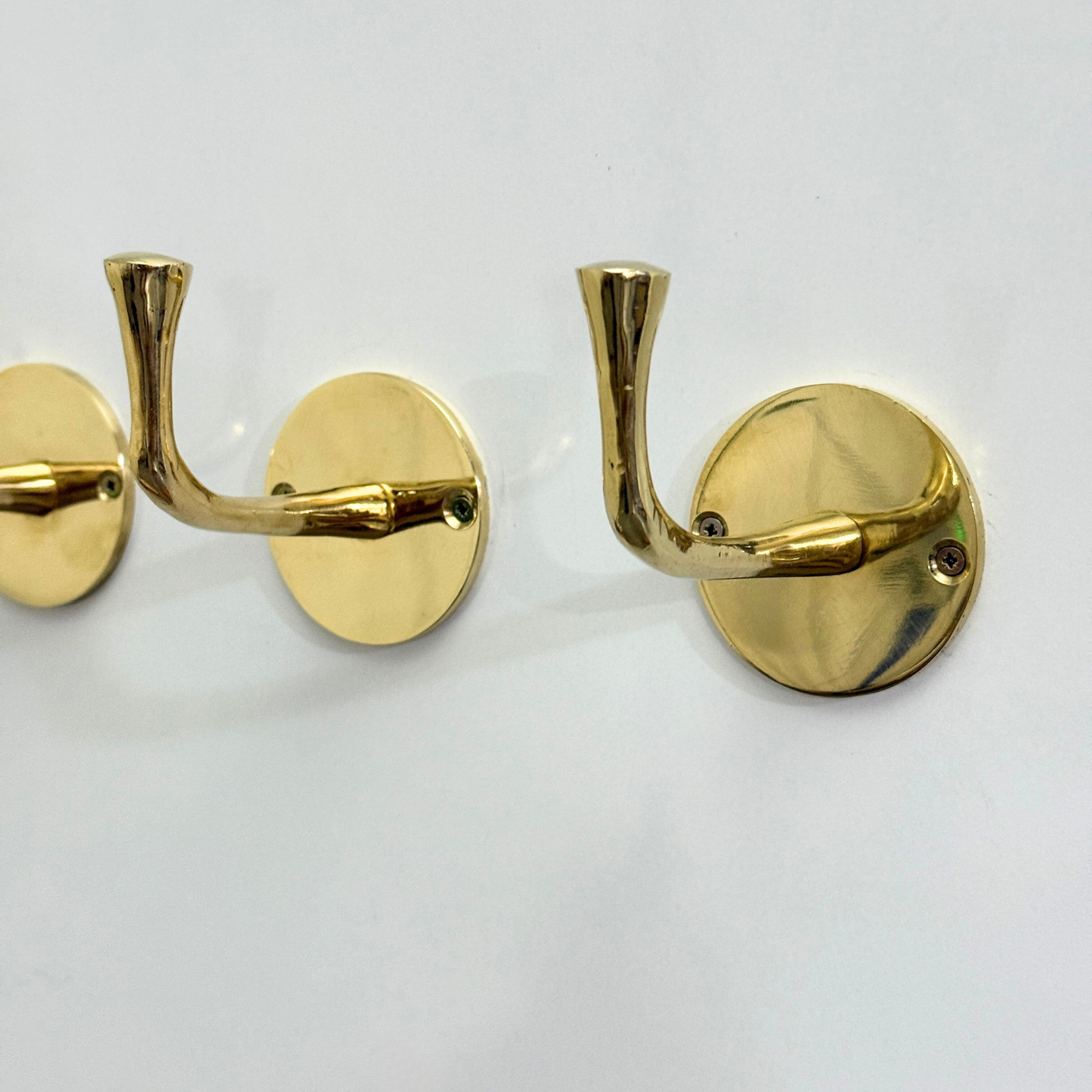 Unlacquered Brass Hooks, Solid Brass Robe Hook, Wall Mount Robe Hooks, Heavy Duty Single Hook