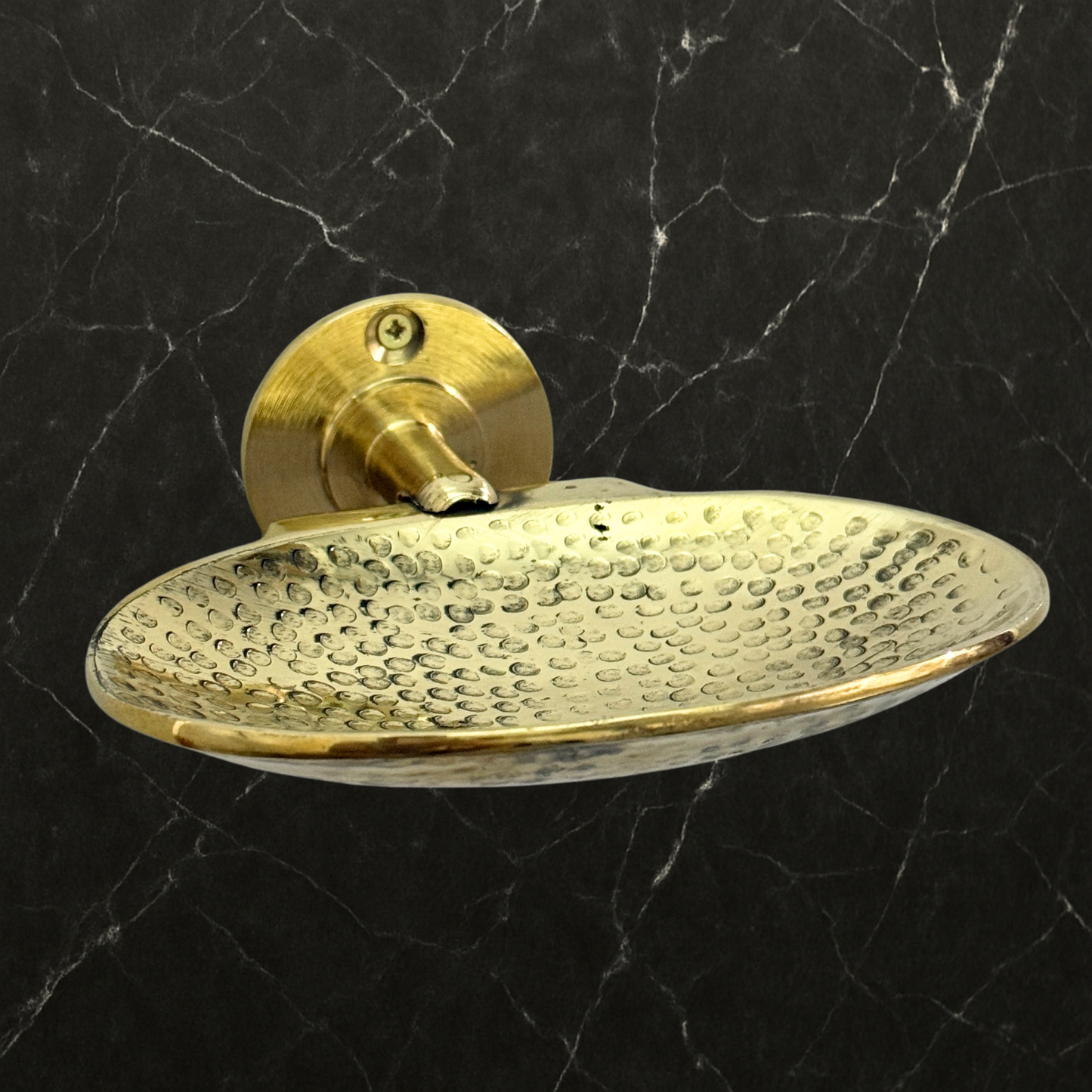 Unlacquered Brass Soap Dish, Wall-Mounted Hammered Brass Soap Tray