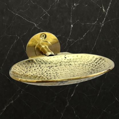 Unlacquered Brass Soap Dish, Wall-Mounted Hammered Brass Soap Tray