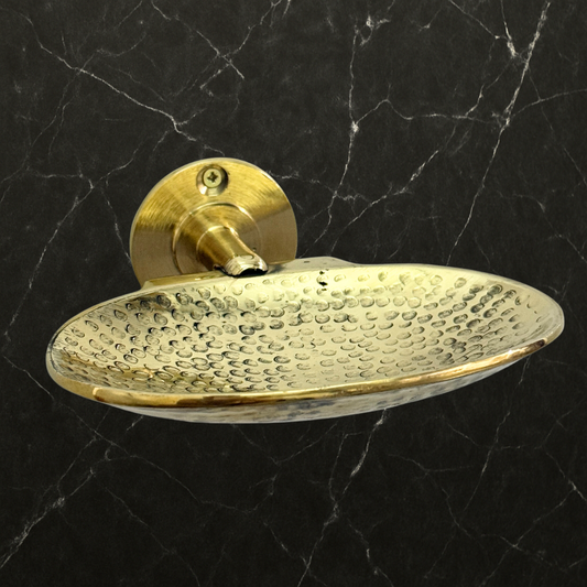 Unlacquered Brass Soap Dish, Wall-Mounted Hammered Brass Soap Tray