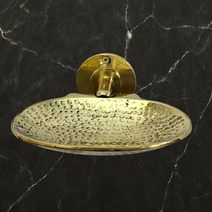 Unlacquered Brass Soap Dish, Wall-Mounted Hammered Brass Soap Tray