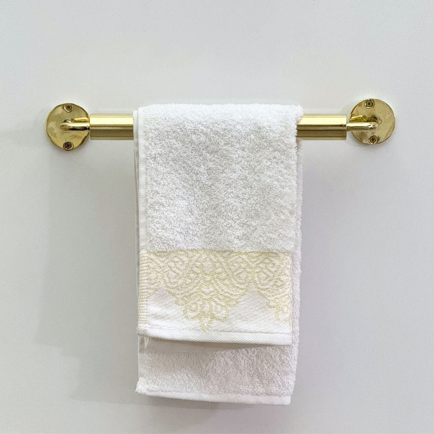 Unlacquered Brass Towel Holder, Solid Brass Wall Mounted Bar, Brass Towel Rack, Brass Rod, Brass Towel Rail