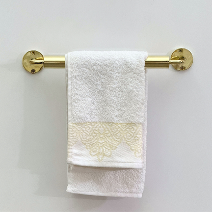 Unlacquered Brass Towel Holder, Solid Brass Wall Mounted Bar, Brass Towel Rack, Brass Rod, Brass Towel Rail
