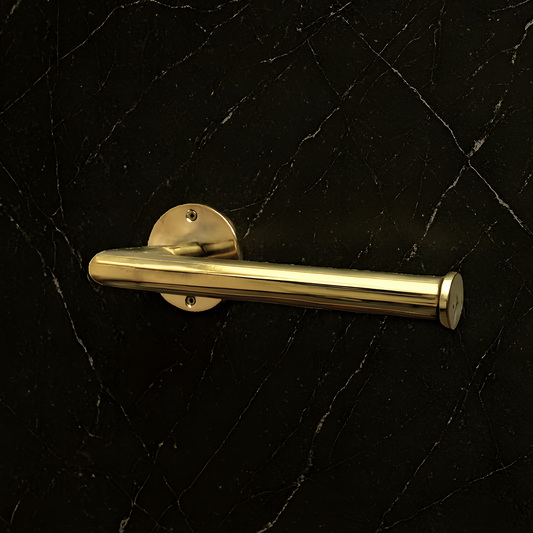 Unlacquered Brass Toilet Paper Holder, Solid Brass Wall Mount Toilet Roll Holder