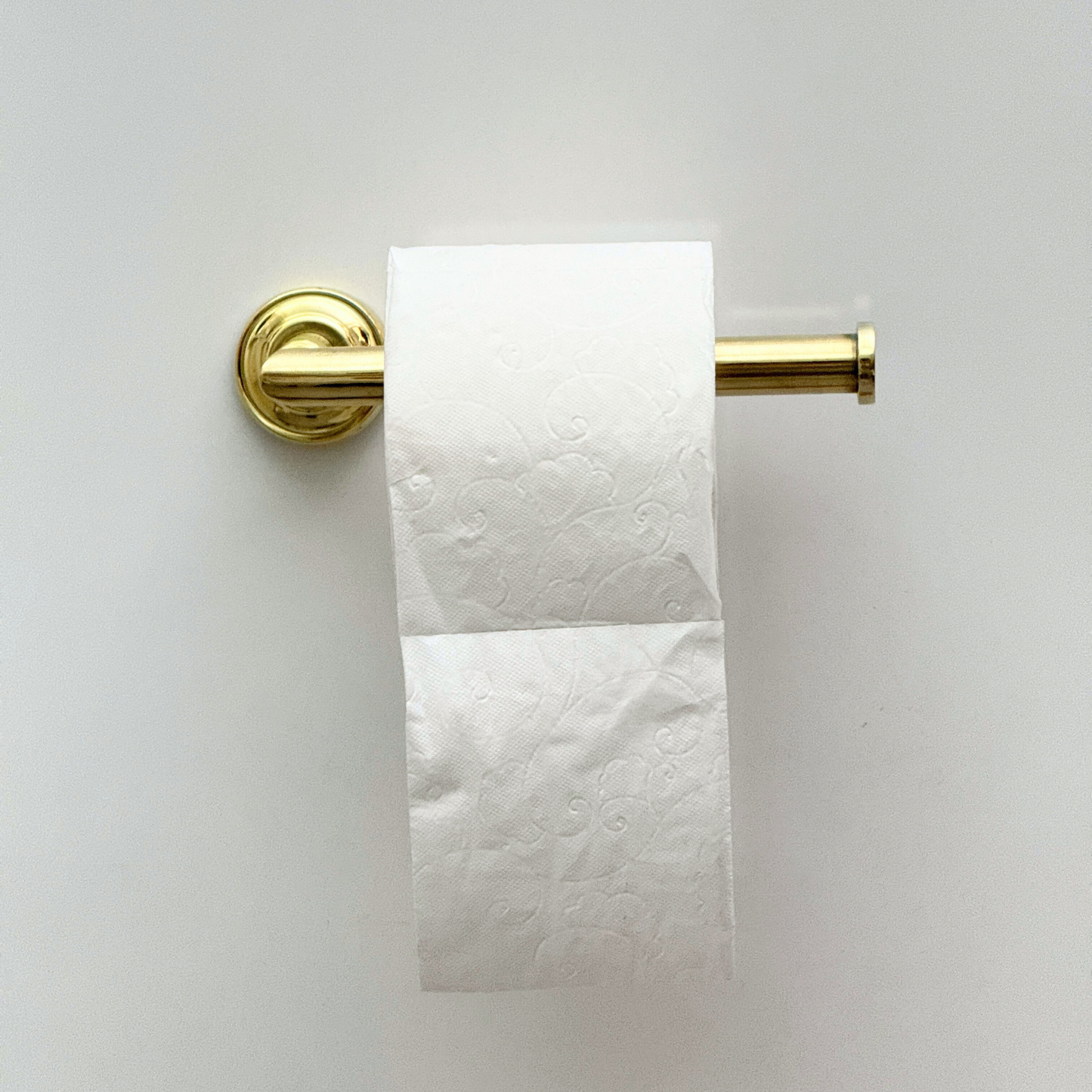 Unlacquered Brass Wall Mount Toilet Paper Holder, Solid Brass Toilet Roll Holder