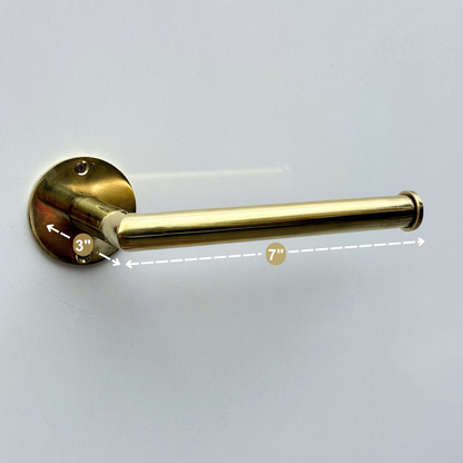 Unlacquered Brass Toilet Paper Holder, Solid Brass Wall Mount Toilet Roll Holder