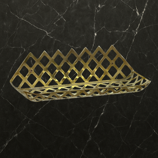 Unlacquered Brass Wall Shelf, Solid Brass Bathroom Shelf, Brass Soap Holder, Bathroom Brass Accessories